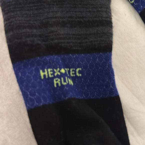 Bombas Black and Blue Running Socks - Picture 2 of 3